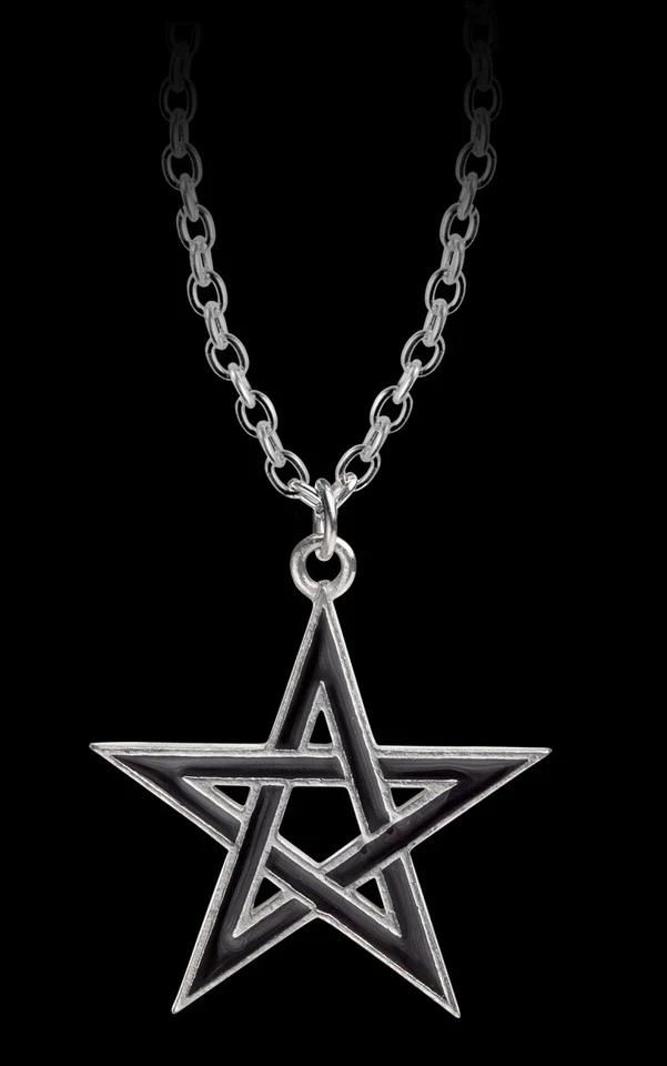 Alchemy Pentagramm Halskette - Black Star - Gothic Halsschmuck Kette Anhänger  - Bild 1 von 1