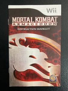 Mortal Kombat Armageddon Nintendo Wii Manual de instrucciones solamente - Imagen 1 de 4