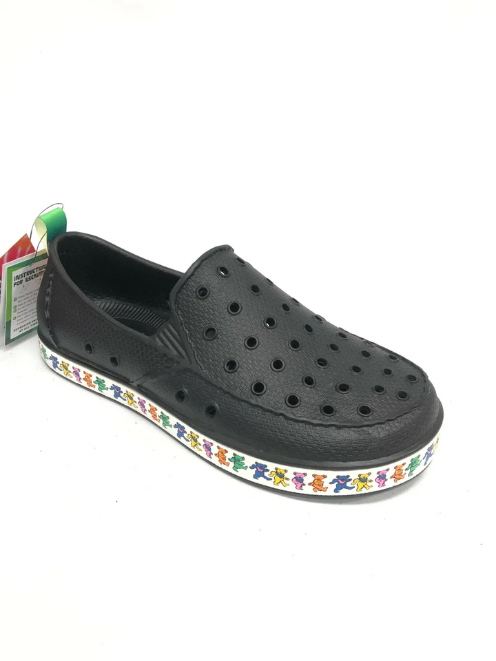 Sapato Slip On Sanuk Kid's Lil Walker Black Dancing Bears Grateful Dead 1110618Y - Imagem 1 de 4