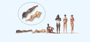 Preiser 75016 TT Gauge - Female Sunbathers (6) Figure Set BNIP - Picture 1 of 1