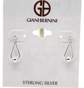 Giani Bernini Post Ball Teardrop Earrings 925 Sterling Silver Minimalist Ret.$55 - Picture 1 of 3