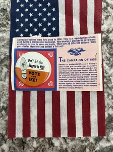Vintage Reproduction 1956 Vote for Ike Eisenhower Campaign Button / Pin - Bild 1 von 1