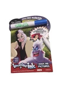 Imagine Ink Disney Villains Mess Free Marker & Game Book, NEW - Bild 1 von 2