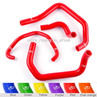 Fit Kawasaki Ninja ZX6R ZX-6R 636cc/ ZX 636 05 2006 Red Silicone Radiator Hoses - Image 1 of 4