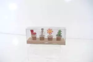 MEADOWSWEET KITCHENS GLASS TOPPED CORK STOPPERS CHRISTMAS SET OF 4 - Picture 1 of 1