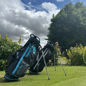 TourDri Waterproof Golf Bag with 6 Pockets, Rainhood, and Double Carry Strap New - Picture 1 of 5