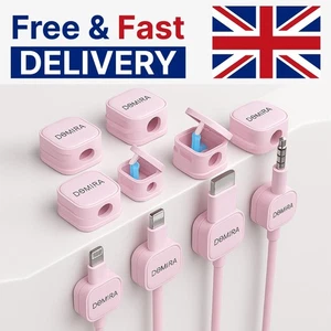 10x Selbstklebende Magnetische Kabel Clips Elektrokabel Halter Organizer USB Laden - Bild 1 von 11