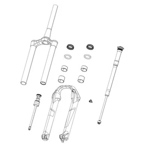 Rockshox Spare Front Suspension Decal Kit Boxxer 26/27.5 White/Black Lowerleg B1 - Bild 1 von 1