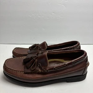 Sperry Topsider Brown Leather Kiltie Tassel Loafers Mens size 9.5 M - Picture 1 of 12