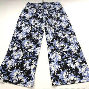 Chico's 2.5 Large (Fit 35W 29L) Polyester High Rise Pull On Wide Leg Pants Black - Picture 1 of 9