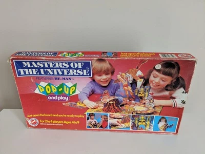 VINTAGE 1982 MATTEL MASTERS OF THE UNIVERSE HE-MAN POP-UP & PLAY BOARD GAME - Image 1 of 4