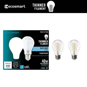 40-Watt Equivalent A19 CEC Dimmable Fine Bendy LED Light Bulb Daylight - Picture 1 of 6