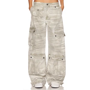 GRLFRND Camo Cargo Jean Grey SIZE 32 Camoflage Slouchy Low Rise Baggy $295 NEW - Picture 1 of 12