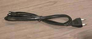 Bose EU 2 Prong Type C Power Cord - Black - Picture 1 of 6