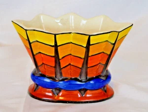 1940's Multi Colored Czech Vase - Picture 1 of 8