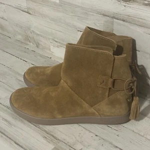 UGG Koolaburra Braunes Veloursleder Skyllar Ankle Slip On Bootie Boots Damen Größe 7 EUC - Bild 1 von 16
