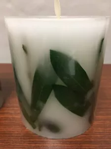 NEW POTTERY BARN Premium Flicker Flameless Olive Inclusion Candle 4 x 4.5" NWT - Picture 1 of 4