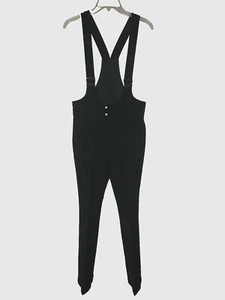 Vintage Skitique International Black Ski Bibs Size 30L Made Japan Winter Snow - Picture 1 of 3