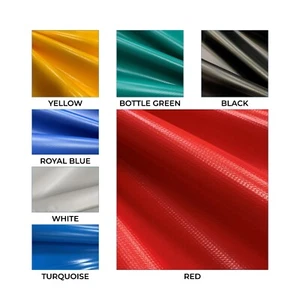 HEAVY DUTY VINYL FABRIC Waterproof PVC Tarpaulin Leatherette FR Outdoor Material - Picture 1 of 51