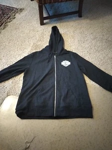 Harley Davidson Women's Special Racer Zip Front Hoodie Sweatshirt Jacket NWT XL - Picture 1 of 8