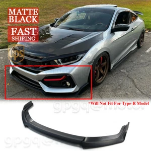 For Civic Si & FK7 Hatchback 2017-2021 Type-R Style Matte Black Front Bumper Lip - Foto 1 di 9
