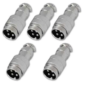5x Male 4 Pin Microphone Panel Chassis Connector Set for Vintage CB Radio - Zdjęcie 1 z 6