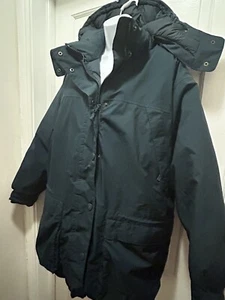 Eddie Bauer Vintage Goose Down Green Hooded Puffer Parka Coat jacket XXL 2XL - Picture 1 of 8