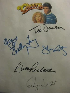 Guión de TV firmado por Cheers X5 Ted Danson Shelley Long Rhea Perlman Ratzenberger rpt - Imagen 1 de 1