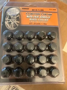 Dorman 711-356 Spline Drive Wheel Lock Set M12-1.50 Black 20 Pack Free Shipping - Picture 1 of 3