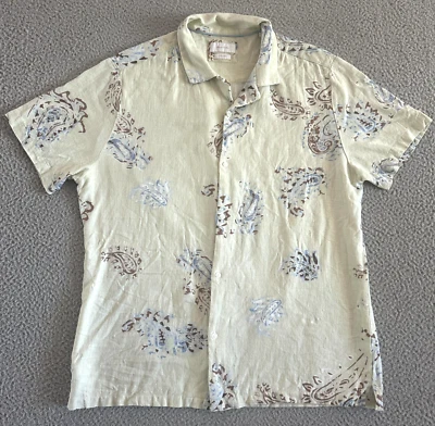 Porter Ash Linen Blend Button Shirt Mens XL Beach Coastal Nautical - Image 1 of 4