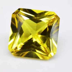 Natural Topazolite Garnet 5.65 Ct Princess Cut Certified Flawless Loose Gemstone - Picture 1 of 4