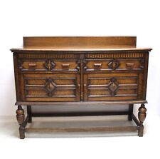Jacobean Style Solid Oak Sideboard Cabinet 