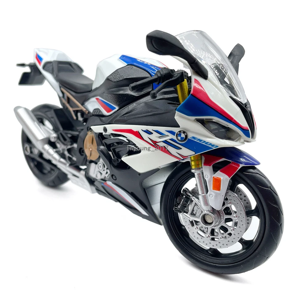 1:12 BMW S1000RR Modelo de motocicleta Diecast Vehículo de juguete Moto Juguetes Blanco Foto 1 de 4