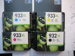 HP 933 XL HP 932 XL 4- SET 932XL + 933XL C M Y OFFICEJET 6100 6600 6700. - Imagen 1 de 12