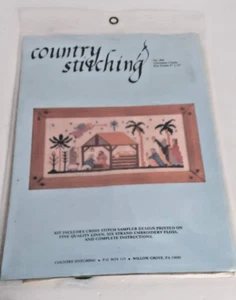 Country Stitching Cross Stitch Kit #406 On Linen Christmas Creche 6" X 12" NIP - Picture 1 of 3