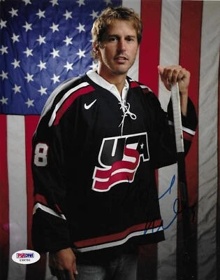 Mike Modano Team USA Signed 8x10 Photo Autographed PSA/DNA COA  Y51 - Image 1 of 2