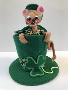 Annalee Doll 5 inch Leprechaun Hat Mouse St Patricks Day Green 150317 - Picture 1 of 11