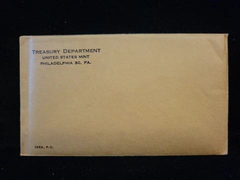 SEALED/UNOPENED 1963 US Mint Proof Set | Sealed Envelope Cover