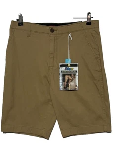 Plugg Flex Waist Shorts Mens 30 Tan Broadwalk Flat Front Casual Actual 30X9 NWT - Picture 1 of 12