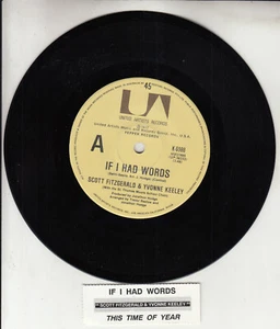 SCOTT FITZGERALD & YVONNE KEELEY If I Had Words 7" 45 record + juke box strip - Picture 1 of 2