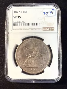1877 S TRADE DOLLAR NGC VF 35 - Picture 1 of 4