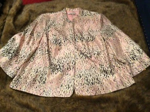 KASPER Field Of Blooms Tutu Pink Multi Size 24W~$129~ Open Front Jacket - Picture 1 of 10