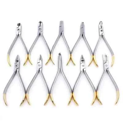 2Pcs Dental Ortho Pliers Stainless Steel Cutter Instruments Hook Crimping plier - Image 1 of 4
