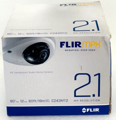 FLIR MPX C243MT2 2.1 MP Vandal-Resistant Outdoor HD-CVI Dome Camera W/Audio - Image 1 of 4