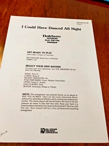 SHEET MUSIC BALDWIN ADVANCED PLAY FOR FUN PROGRAM I COULD HAVE DANCED ALL NIGHT - Picture 1 of 3