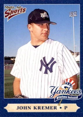 1999 Staten Island Yankees Multi-Ad #15 John Kremer Indianapolis Indiana IN Card - Image 1 of 2