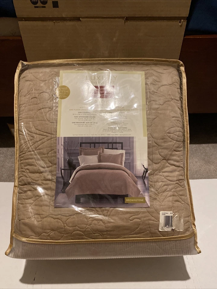 Springmaid Luxury Brownstone Soft As Silk  Coverlet Set - Queen Oversized (P) - Image 1 of 2