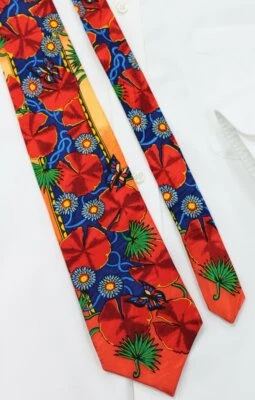 Corbata de Colección Rush Limbaugh Para Hombres Seda Rojo Azul Lirio Almohadillas Diseñador Elegante Colorida Foto 1 de 4