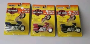 SET (3) HARLEY DAVIDSON HOG RIDER VINTAGE TYCO 1992 MATCHBOX MOTORRAD MODELL - Bild 1 von 15