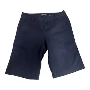Eddie Bauer Shorts Bermuda Size 10 Blue Stretch Cotton And Spandex - Picture 1 of 8